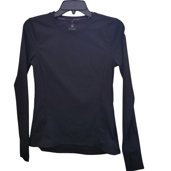 SPYDER Active Women XL Long Sleeve Pullover Activewear Pocket Shirt Thumb Hole - Picture 8 of 8